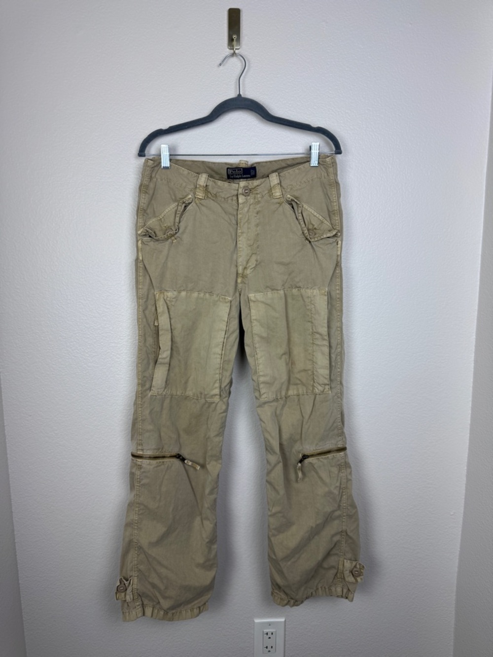 VTG Polo Ralph Lauren Cargo Paratrooper Pants Mens 32 x 30 Military 90's Utility